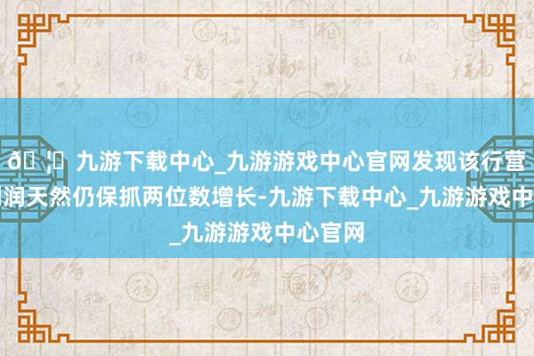 🦄九游下载中心_九游游戏中心官网发现该行营收、利润天然仍保抓两位数增长-九游下载中心_九游游戏中心官网
